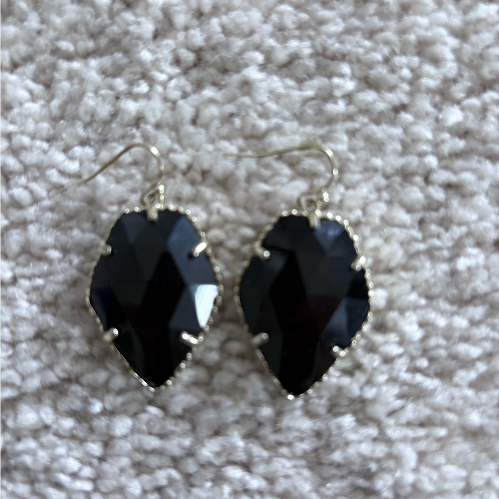 KENDRA SCOTT - Elegant Black Gemstone Earrings